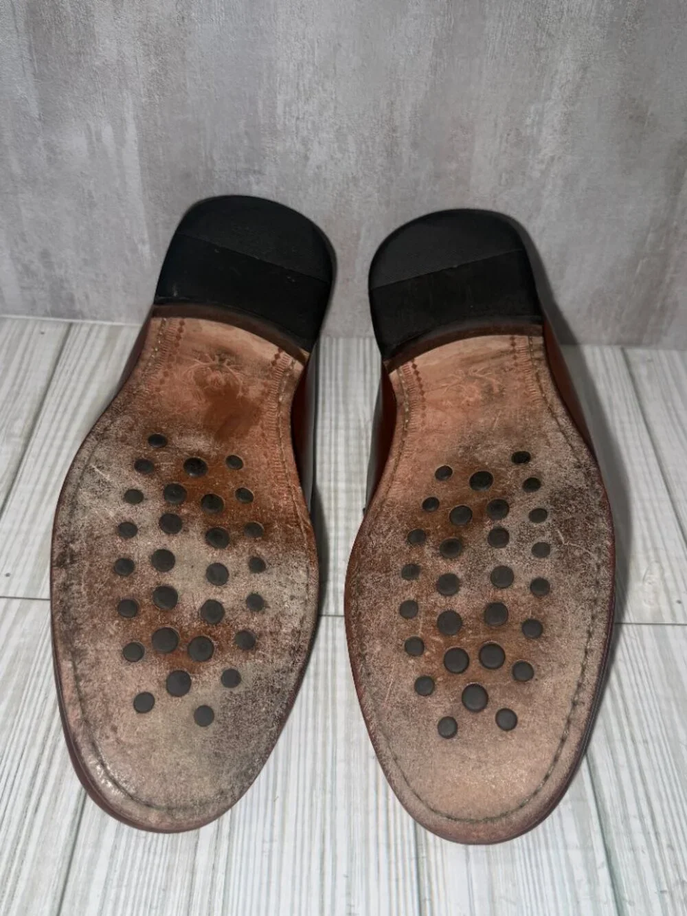 ECCO Mens 12 M Brown Leather Penny Loafers Phorene Comfort Made in Brazil